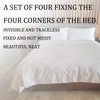JiaYouLC 4PCS Heavy Duty Bed Sheet Holders with Lock Strips