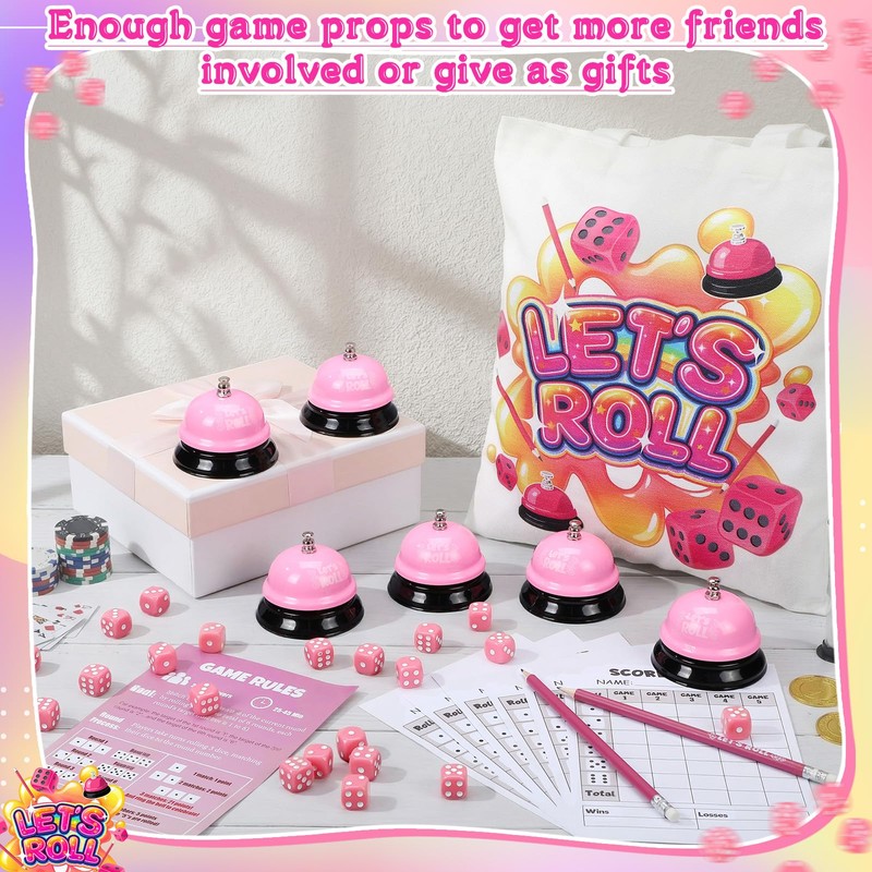RoundFunny 6 Sets Dice Game Kit Party Supplies up to