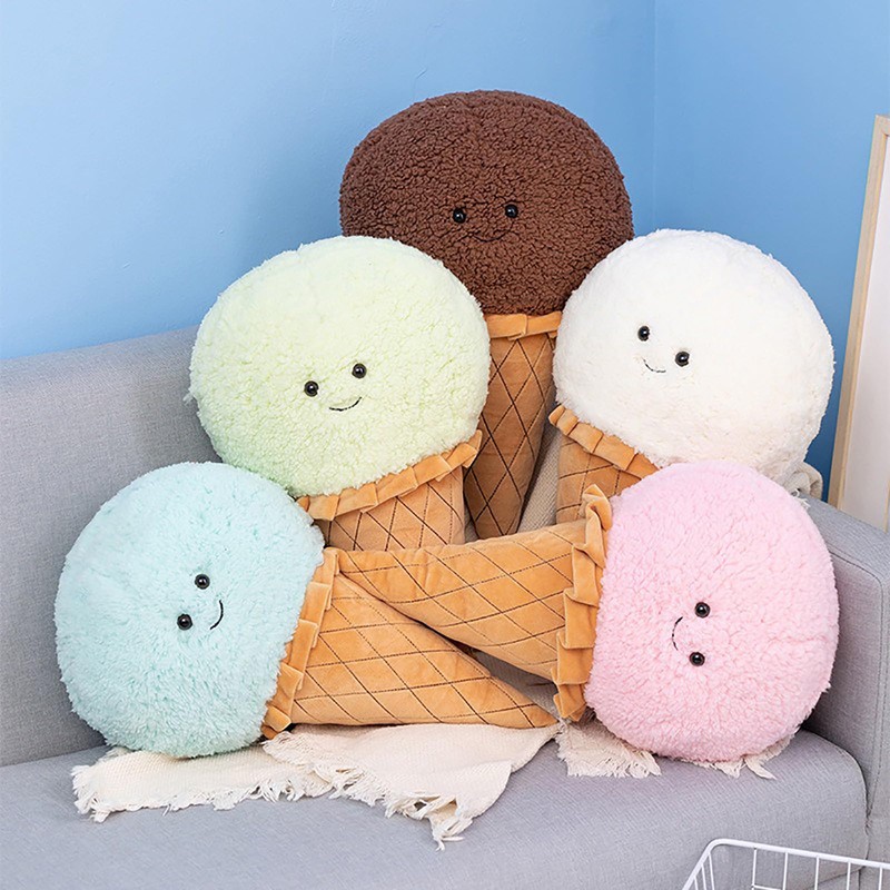 ANYEI Five-Color Ice Cream Pillow - Soft and Skin-Friendly Fabric,