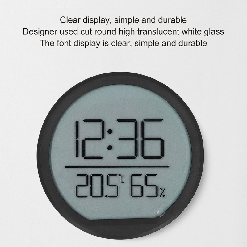 Indoor Thermometer Hygrometer Multifunction Thin Accurate Wall Mounted Digital Alarm