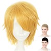 CaseEden 6063 Premium Cool Short Short Yellow Gold Blonde Cosplay