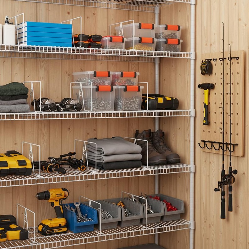 ziroland Wire Shelf Dividers - White Closet Organization & Storage