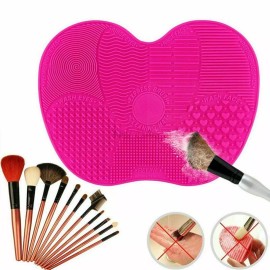 Unbranded Red-Silicone Makeup Brush Cleaner Pad Washing Scrubber Board Cleaning Mat Tool