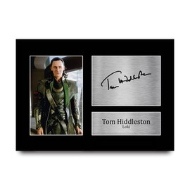 HWC Trading A4 Tom Hiddleston Avengers Loki Avengers Loki Gifts Printed Signed Autograph Picture for TV Show Fans - A4