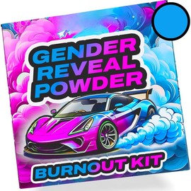 Blackout Gender Reveal Burnout Kit 2 x 2lb Powder + 40 Stickers & 2 Ribbons - Suitable for Cars,  &  (4lbs of BLUE Powder) - Color: Pink