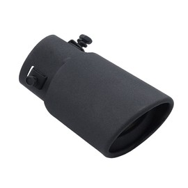 ETOPARS 63 mm Exhaust Trim Car Universal Exhaust Muffler Tailpipe Stainless Steel Exhaust Pipe Rear Silencer Exhaust Tail Pipe Single Outlet Straight, Black