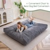 HIGOGOGO Giant Bean Bag Chair Bed for Adults,Convertible Beanbag Folds