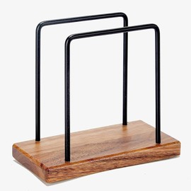 Napkin Holder, Wooden Based Napkin Holder, Metal Napkin Holder (Rectangular), Wooden Napkin Holder, Suitable for Restaurants, Cafes and Other Places