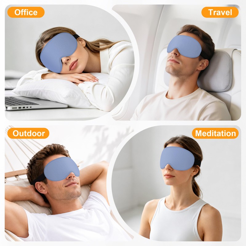 Gritin Mascherina per Dormire 3D sul Fianco, Upgrated Maschera per