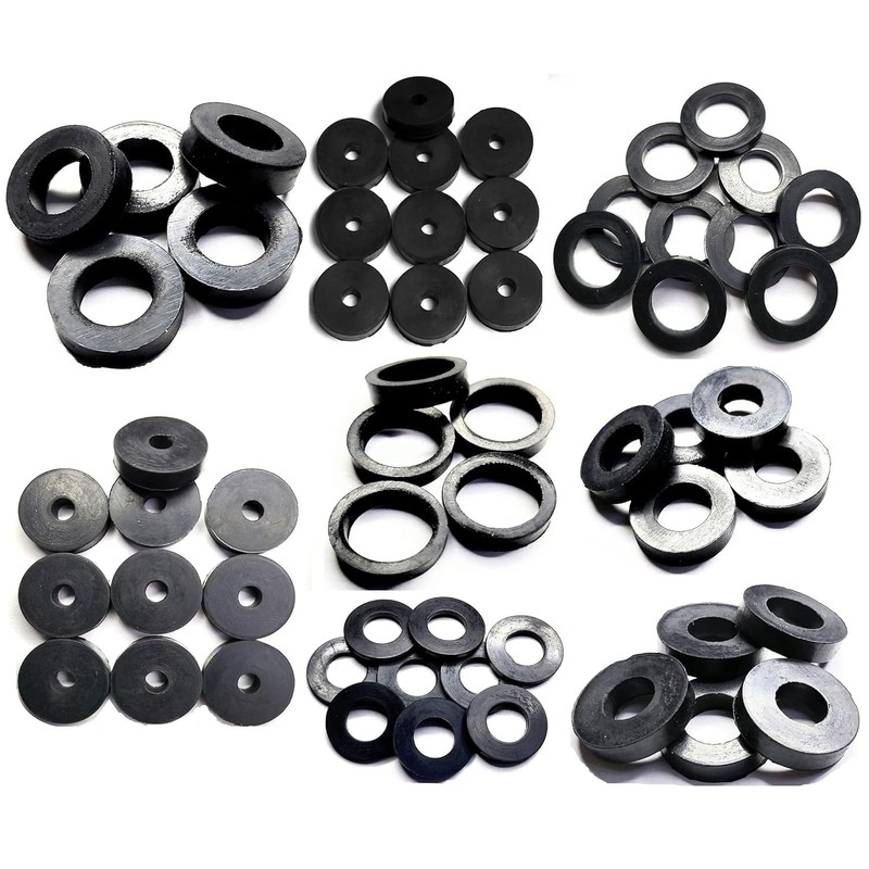 UKDD® 141pc Sealing Washer Set Rubber & Fibre Washer Assorted
