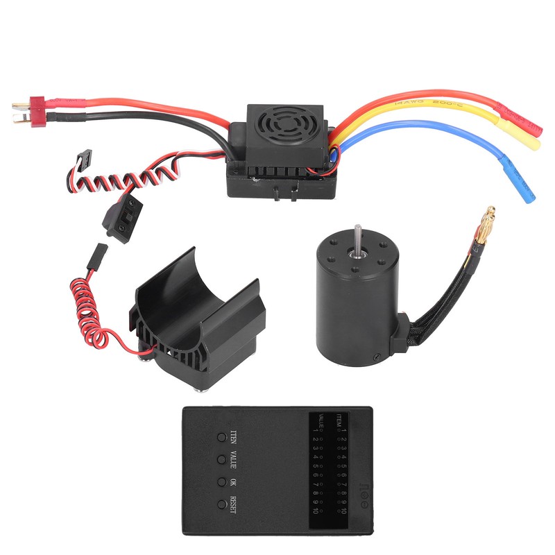 3650 4300KV Brushless Motor 60A ESC Program Card Motor Heat
