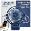 FRIZCOL Clip on Fan 65 Hours Portable Desk Fan Rechargeable