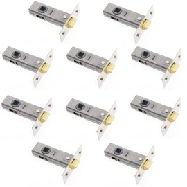 Sterling TML125 Internal 2 1/2" 65mm Nickel Tubular Mortice Latch 2.5" 10 Pack, Brass