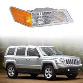 nifeida Front Turn Signal Side Marker Lamp Replacement for Jeep Patriot 2007 2008 2009 2010 2011 2013 2014 2015 2016 Front Right Passenger Side Incandescent Clear Lens Parking Light