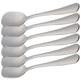 6 Ice Cream Spoons 14.5 x 3 cm Stainless Steel 18/0 Simple and Elegant Design