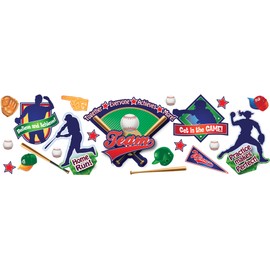 Eureka Classroom Supplies Baseball Fun Bulletin Board Set, 36 pcs