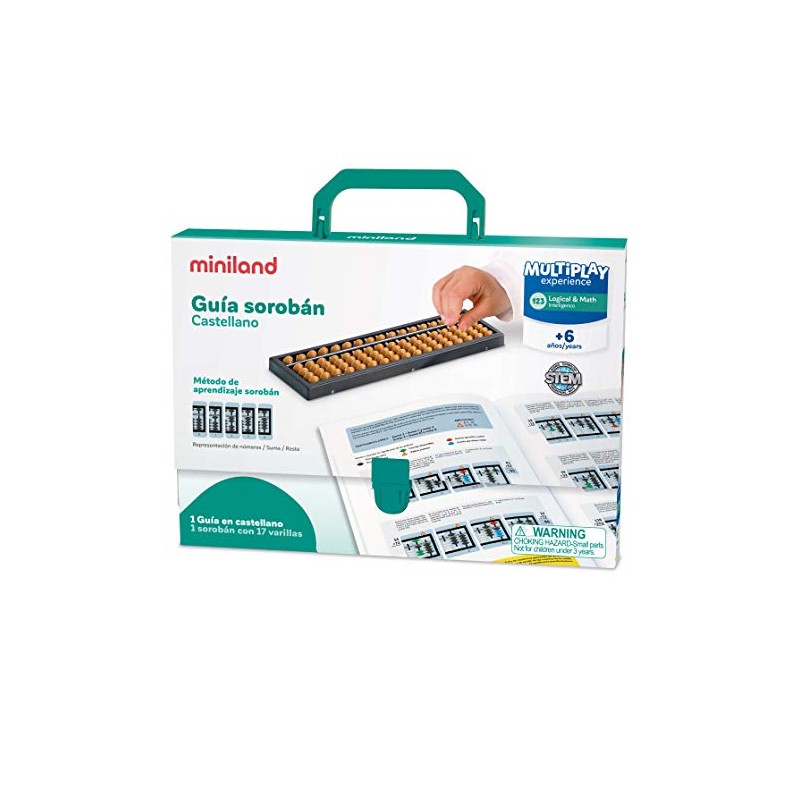 Miniland Miniland95084 Soroban Guide Japanese Abacus, Multi-Color