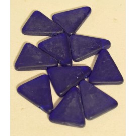 Unbranded Beads Wedding Glass Old Blue Triangle African Beads 26mm