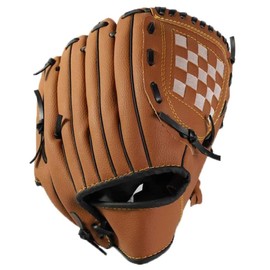 YOASONEK Baseball Gloves Parent & Child Soft Baseball Club Gloves Catch Ball Practice Ball with Ready to Play Ball Beginners Adult Kids Lower Grade Right Throw (Left Hand) (Boy, 11.5", Brown)