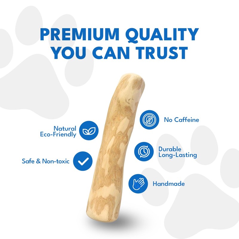 MINOWILD Set 3 of Coffee Wood Dog Chew Toy –