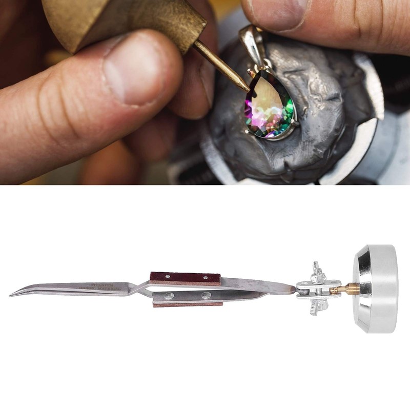 Metal Third Hand Base with Tweezers, Rebound Pliers and Professional
