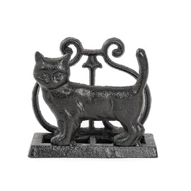 Sungmor Vintage Cast Iron Napkin Holder, Rustic Farmhouse Napkins Holder, Freestanding Table Napkins Stand, Lovely Cat Statue Decor Paper Napkin Rack, Home Restaurant Dining Table Square Napkin Holder