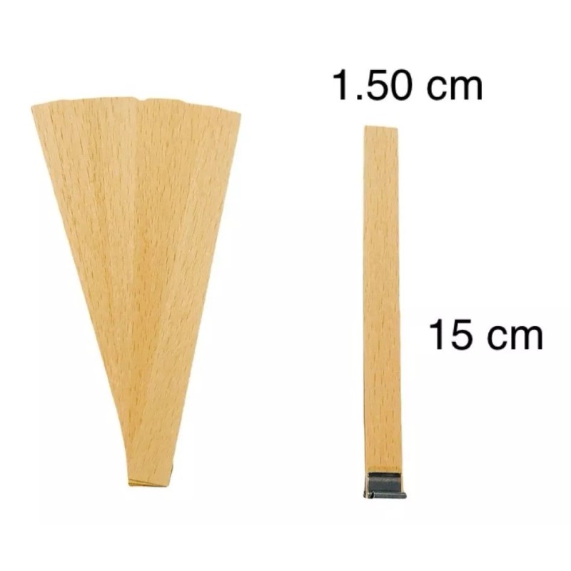 La Brujita Wax 25 Pabilos De Madera De 1.5x15 Cm