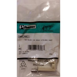 Panduit NEW Panduit Pan-Net CMRCAREI RCA Solder Type Module Almond With Colored Insert