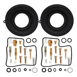 2 Pcs Carburetor Rebuild Kit Repair Kits Replacement for Honda Shadow Spirit 1100 VT1100C Black 1999-2000 VT1100C 1997 1998-2007 Carb with Diaphragm