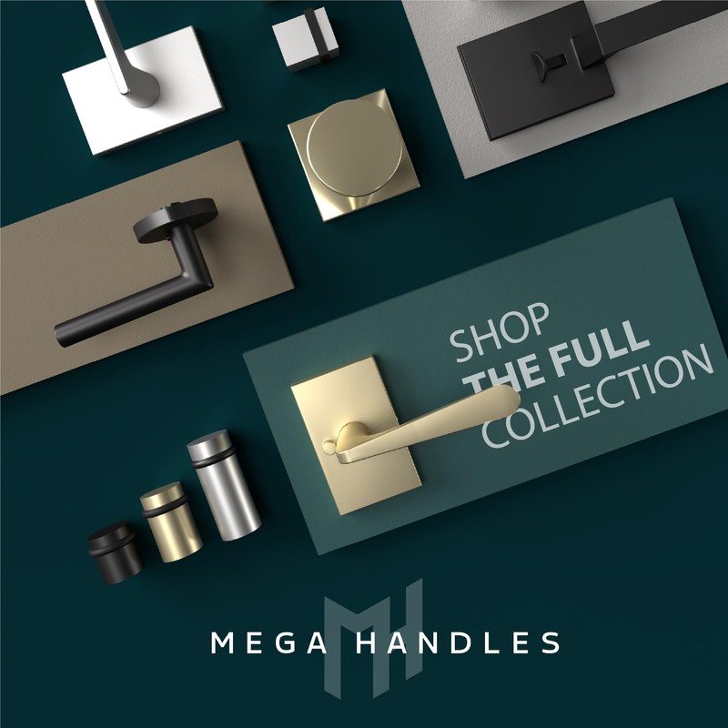 Mega Handles Curved Floor Door Stopper, Quickly Installed Wall Protector,