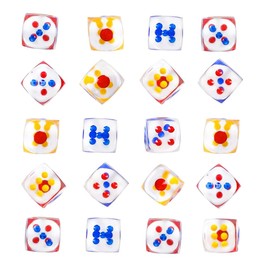 LYITZW Set of 20 six-sided dice set, colours dice set, table games, piece dice colourful set, dice games table games, dice dice