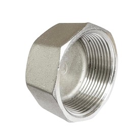 LOZOME 1-1/2" Female Thread Plug Hex End Cap 304 Stainless Steel NPT Pipe Fitting