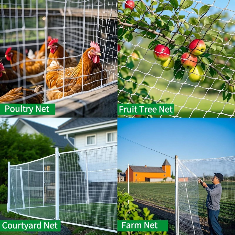 VBWSL 6 x 50 FT Transparent Bird Netting for Garden,