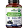 Jazzy Bilberry 6000mg Extra Strength Bilberry Veggie Capsules 120 Tablets / 재지 빌베리 6000mg 엑스트라 스트렝스 Bilberry 베지캡슐 120정