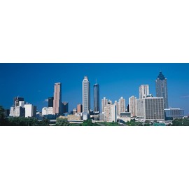 Walls 360 Peel & Stick City Skyline Wall Mural: Atlanta GA USA (36 in x 12 in)
