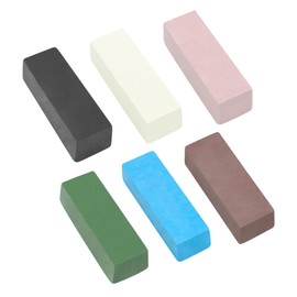 QZATACAEN Polishing Paste Polishing Cutting Compounds 6 Pieces Kits for Stainless Steel Aluminium Jewellery Black White Purple Brown Blue Green from Coarse to Fine - 100g/Piece