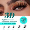 Individual Eyelashes, 3D Effect, 80D DIY Cluster Eyelashes, 0.07 D
