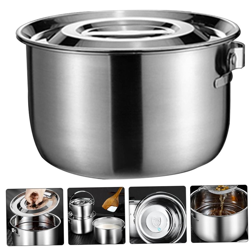 Ciieeo Stainless Steel Oil Basin with Lid Kitchen Multi Use