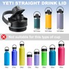 2-Pack Replacement Lids for Yeti Rambler Water Bottles, Compatible with