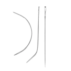Beauty7 Beige Thread with Curved & Straight Needles Hand Sewing Weaving Set For Hair Extentions Weft Weaves Braids