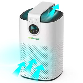 PUREVOLVE Air Purifiers for Home | Quiet HEPA-13 Air Purifier with Essential Oil Diffuser | Large Room (up to 1120 ft²) Heavy Duty for Allergies, Smoke, Dust, Pollen, and Pet Hair