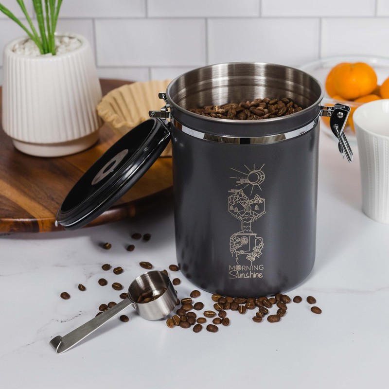 CafetastiQ Coffee Canister - New 2024 Extra Large 38OZ Beans/
