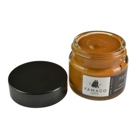 Famaco Leather Repair & Dye Cream | Self Seal Colourant for Quick and Easy Repair | Suitable forSofas, Car Seat, Shoes, Handbag, and More (Tan Caramel Porc)
