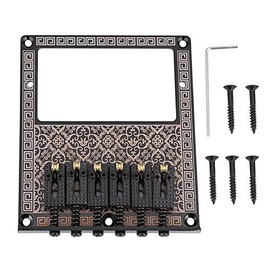 Guitar Bridge, Durable Saddle Guitar Bridge Humbucker Pickup Slot for TL Telecaster Electric Guitars.(Black Kaleidoscope)
