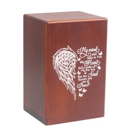 Wooden Urn Box and Casket for Men Women Funeral Memorial Urns for Ashes Cremation Urn Keepsake Urn for Adults Memorial Ashes Holder 200 IBS