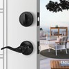 Probrico Front Door Entry Lever Lockset, Single Cylinder Deadbolt Combination