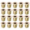 sourcing map 60Pcs Threaded Inserts, M4-0.7x8 Zinc Alloy Hex-Flanged Nut