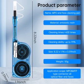 Duogalia 2 Pack Fiber Optic Cleaner Tools Cleaning Pen for MPO/MTP Connector - Optical Connector Cleaner Over 600 Cleans Fiber Endface Cleans & Optical Connector Cleans(Blue & Green)