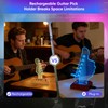 Light Up Guitar Pick Holder: Rechargeable Picks Display Case with