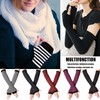 B-HOT Warmer Fingerless Gloves Stretchy Knit Thumb Hole Sun Protection